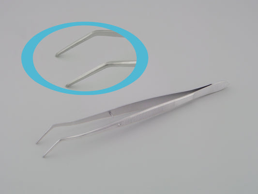 Meriam Tweezers, Serrated Tips, 16cm